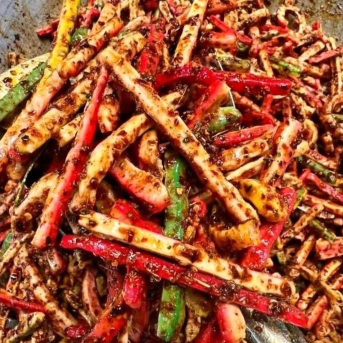 

New 500 gram Seblak Jaat Beton Daun Jeruk Pedas kerupuk baton Food Snacks Krupuk Kering