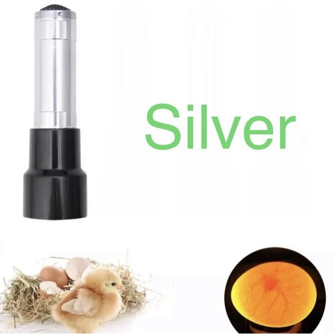 Silver Senter Teropong Cek Telur Ayam Bebek Angsa Unggas Incubator Egg