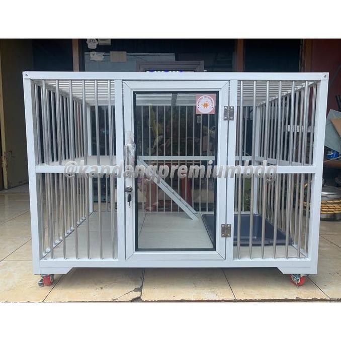 TERMURAH - kandang kucing alumunium aluminium 1 kamar putih