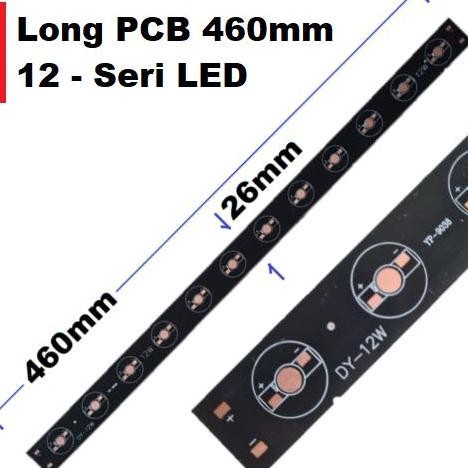 LONG ALUMINIUM PCB 460MM HPL AKUARIUM AQUASCAPE 9W,12W,18W 9,12,18 LED