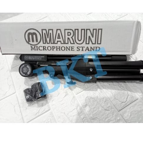 Gtu-712 [ Jual Satuan ] Stand Mic Pendek Maruni + Bonus Catok Mic Original