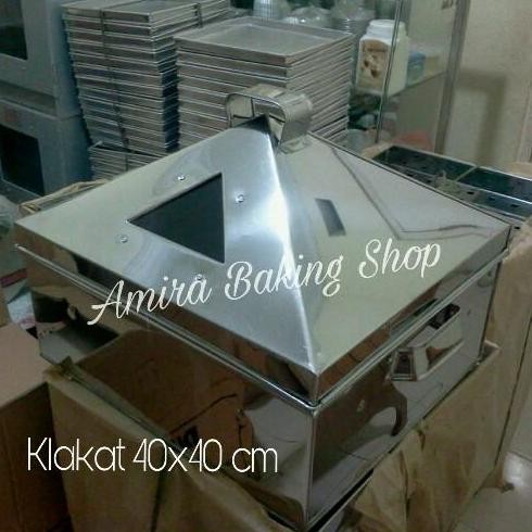 Klakat / kukusan kotak 40x40 cm ( Bahan Stainless 0,4 mm ) WAR