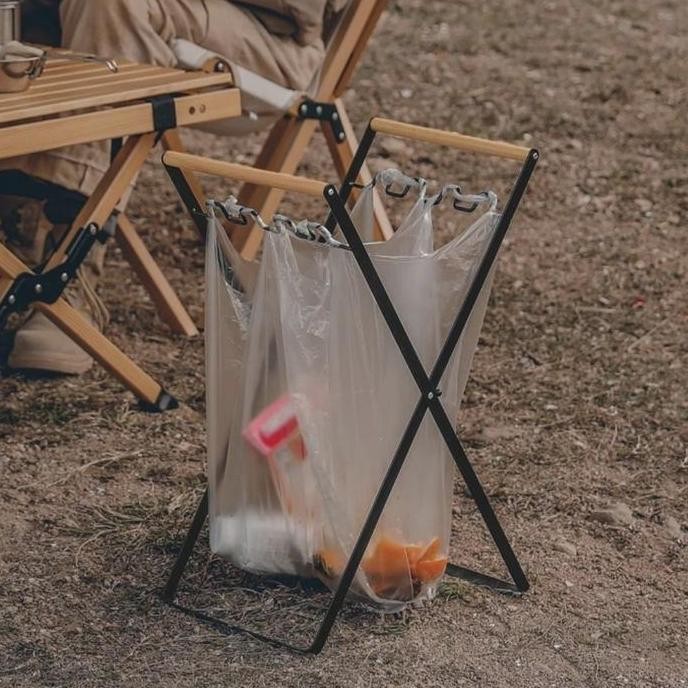 rak tempat sampah lipat camping outdoor CS