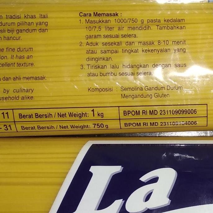 

New La Fonte Spaghetti | Pasta Spageti | Pasta Noodle Mie 1Kg