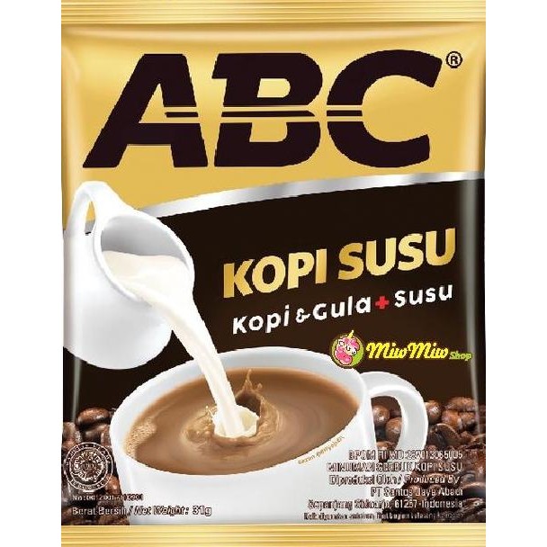 New ABC KOPI SUSU - Kopi dan Gula plus Susu dalam Sachet