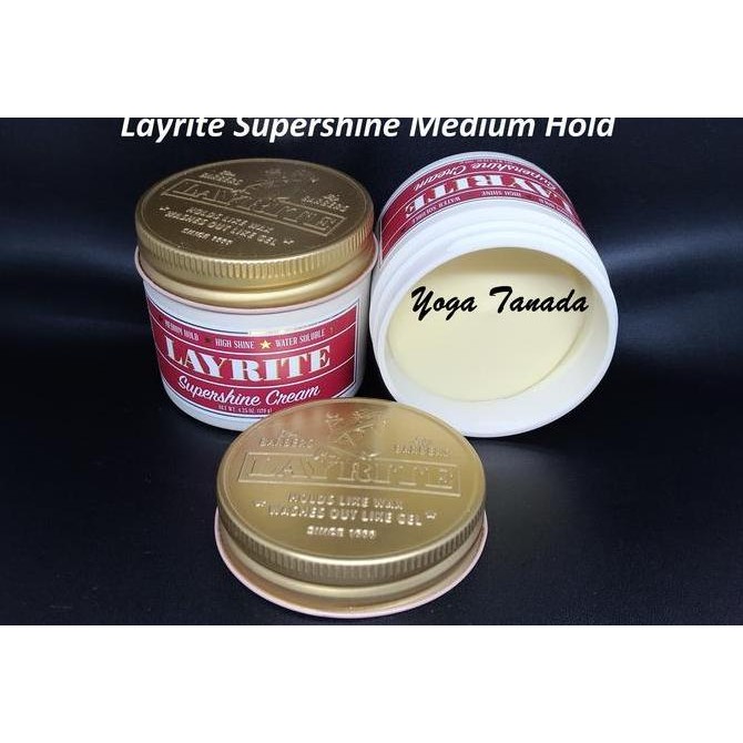 Pomade Layrite Supershine Supershine Light Waterbased 4 Oz (Free Sisir