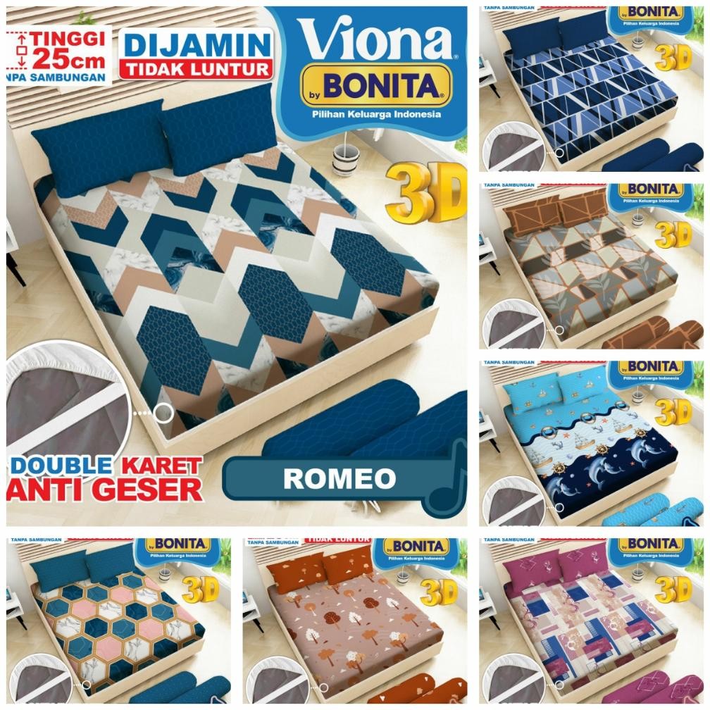 [Promo] Seprei Bonita Viona Motif Terbaru 2025 Ukuran 180x200 B4 - 180x200 - 160x200 - 120x200 T25