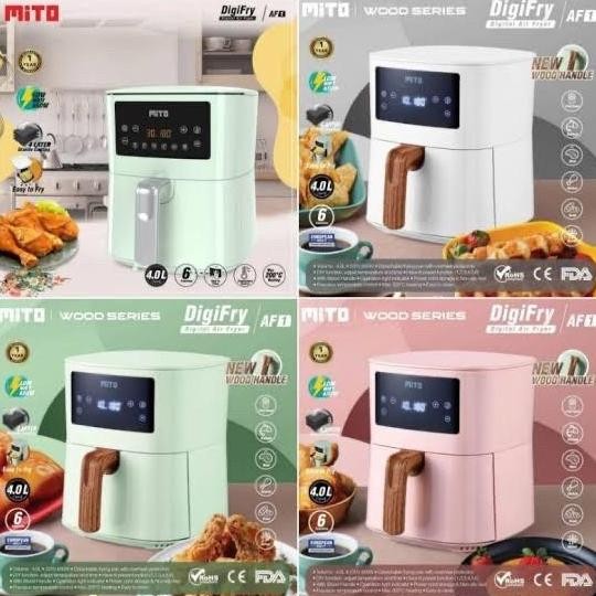Mito Digital Air Fryer Af 1 / Penggorengan Tanpa Minyak Pan Putih