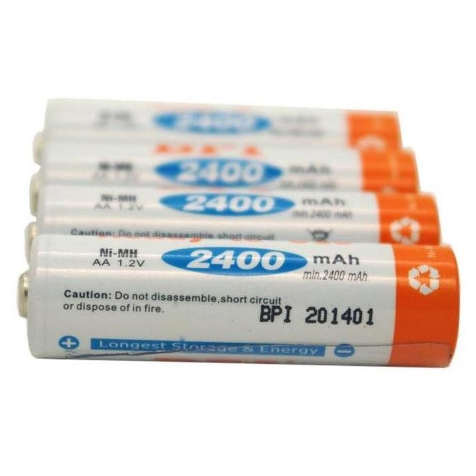 Baterai Cas Aa 2100Mah With Button Top 4 Pcs Enelong