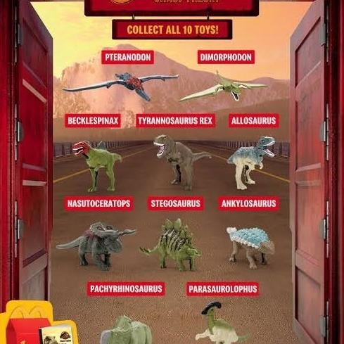 Ready  Mainan Figure McD Happy Meal Jurassic World Dinosaurus Nasutoceratops
