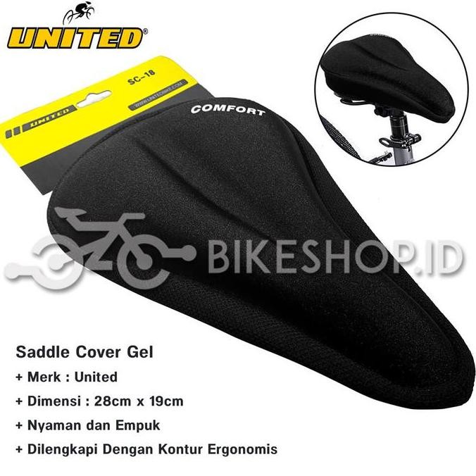 Cover Jok Gel UNITED Sepeda / Sarung Jok / Cover Saddle / Bantalan Jok Saddle Empuk Lembut Comfort G