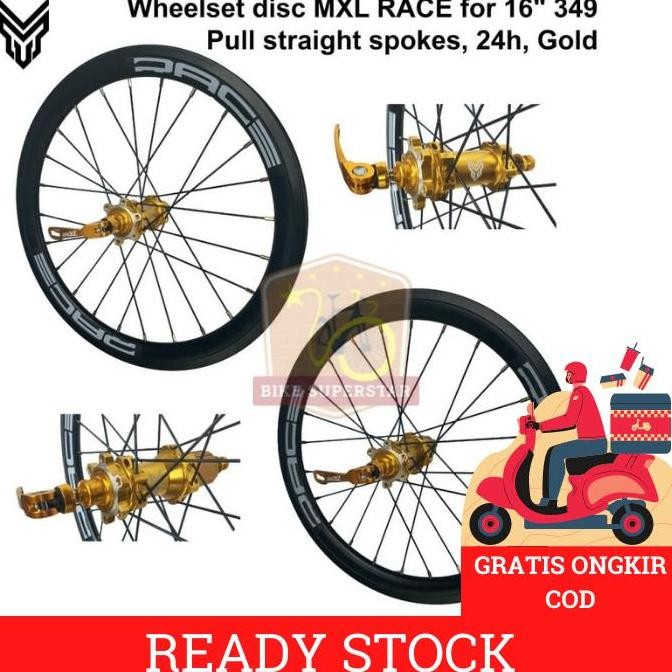 Wheelset Velg Sepeda Lipat MXL Race 16 Inch (349) Jangkrik murah