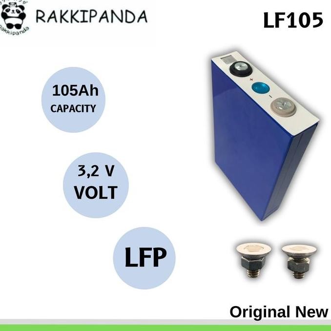 Rakkipanda Baterai Lifepo4 Prismatic 3.2V 105Ampere