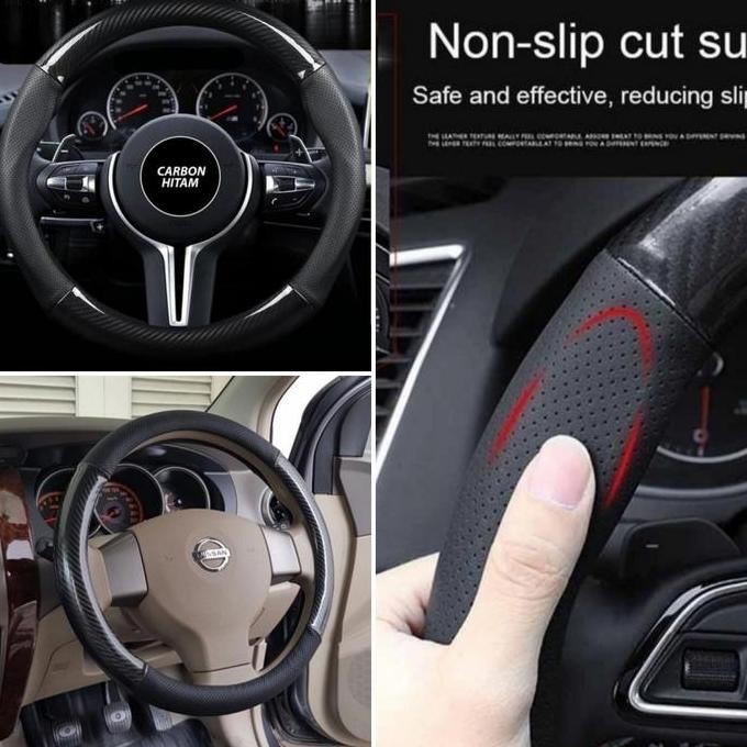 COVER STIR CARBON / Sarung Stir Mobil Avanza Veloz 2019