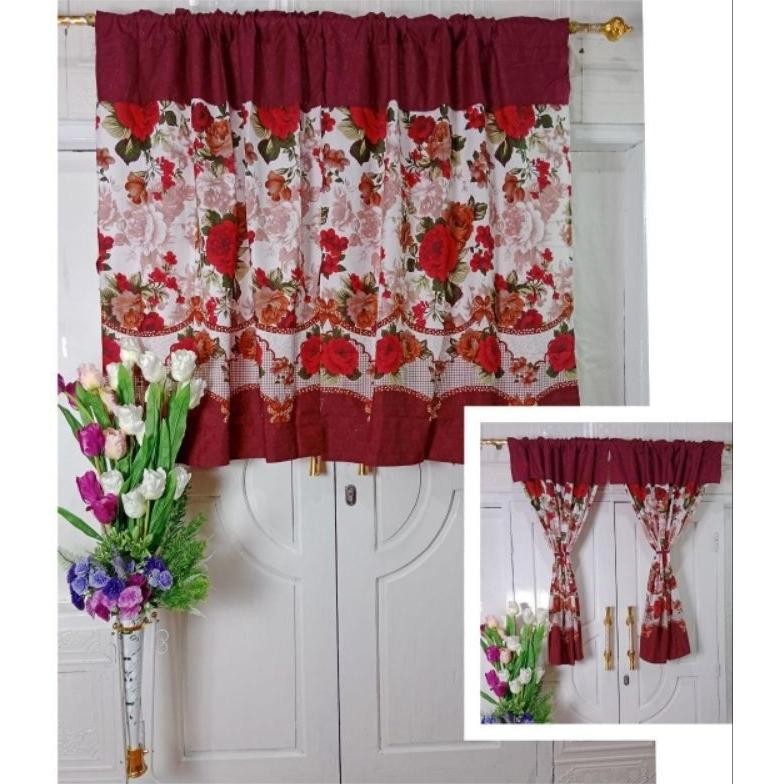 Promo Gorden Jendela Pendek Model Serut, Gorden Jendela Sekolah (1 Lembar Aja) Termurah