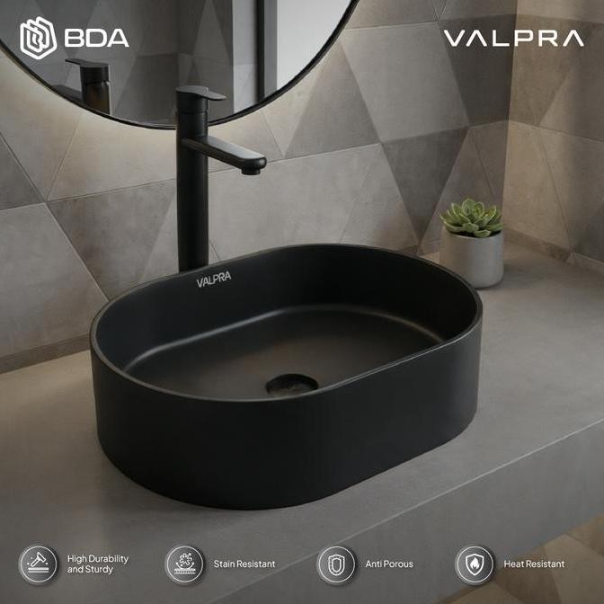 Valpra Wastafel Cuci Tangan Wastafel Kamar Mandi Wastafel Meja Wastafel Granit Oval V Gb 5040