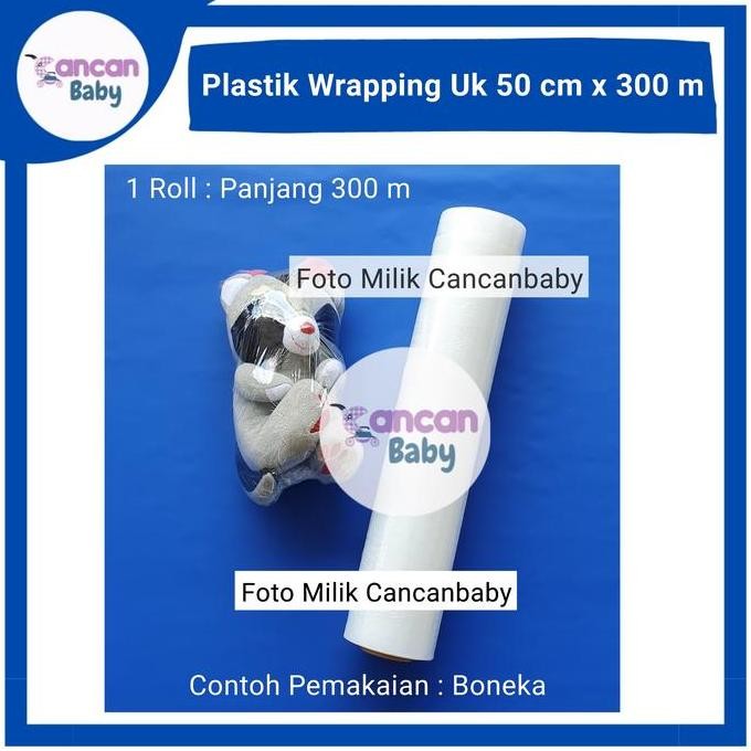 Stretch Film Bening 50Cm X 300M Plastik Wrapping 50X300 Plastic Wrap