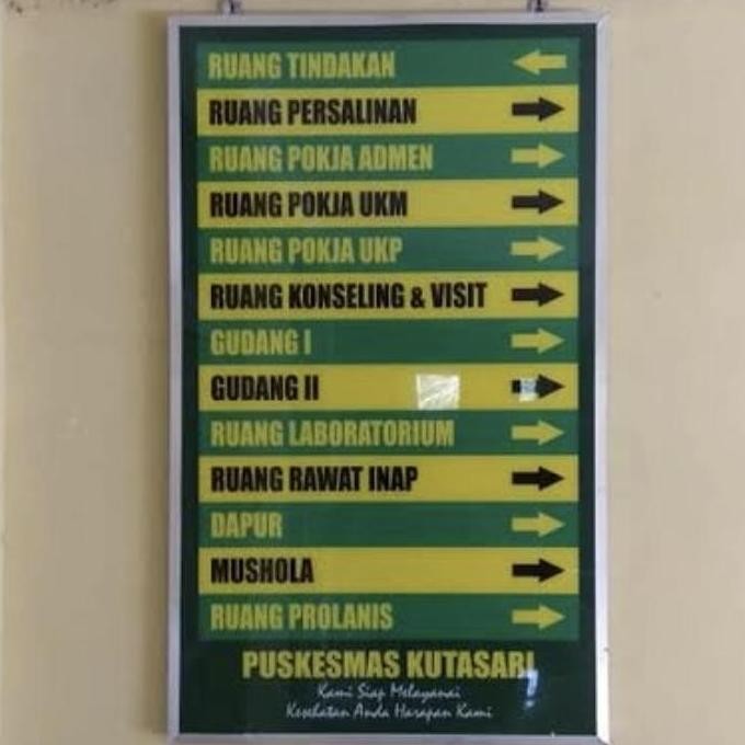 

Akrilik Petunjuk Arah Custom Tempel Sticker Uk. 40X60Cm Tebal 2 Mm