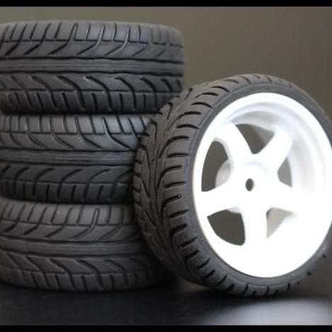 1Pcs Velg + Ban Onroad Touring Rc 1/10 Tm Hsp Kyoso Wltoys Mst Zd Lrp