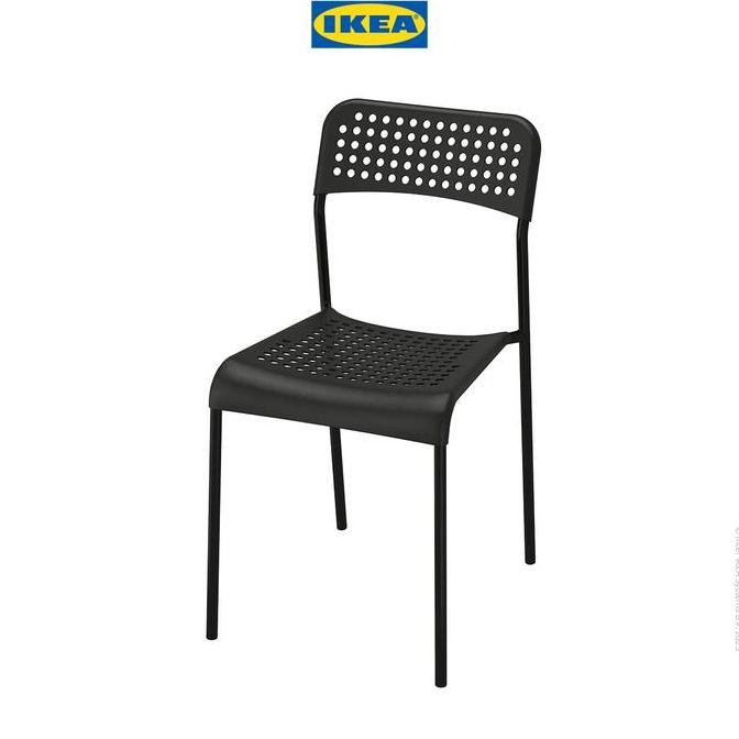 IKEA ADDE Kursi Minimalis dengan Sandaran Punggung - Hitam