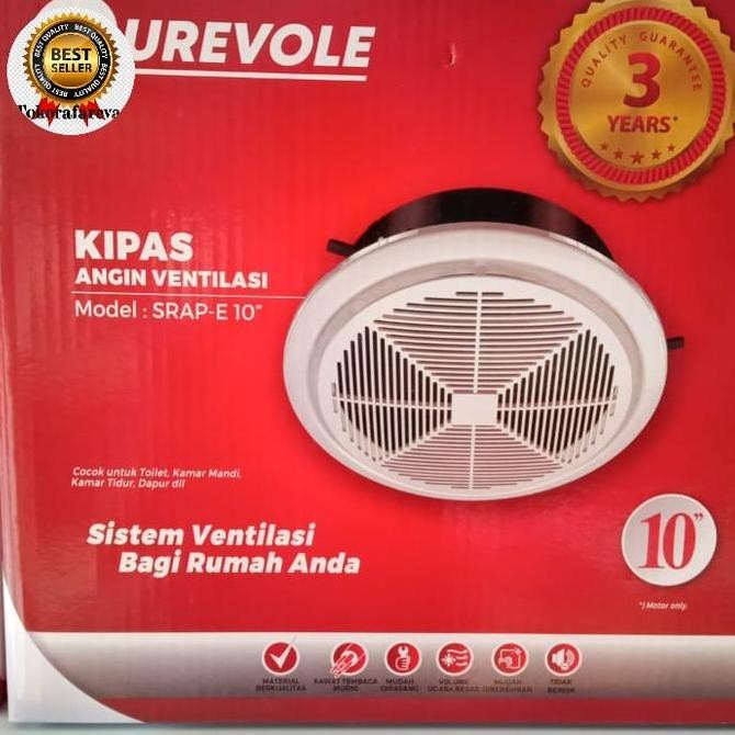 Eurofan Ceiling / Plafon Exhaust Fan Vrxfw 10 Inch Kualitas Terbaik Harga Termurah