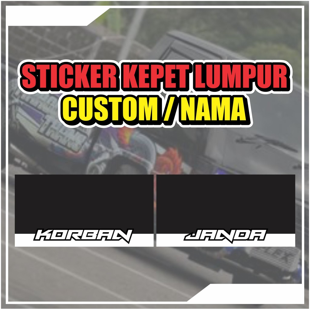 Sticker kepet Eblek lumpur Terbaru Truck dan Pick up Semua jenis mobil Murah