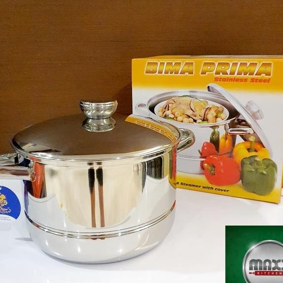 Panci Kukus Steamer Bima Prima 24 Cm Serbaguna Stainless Steel