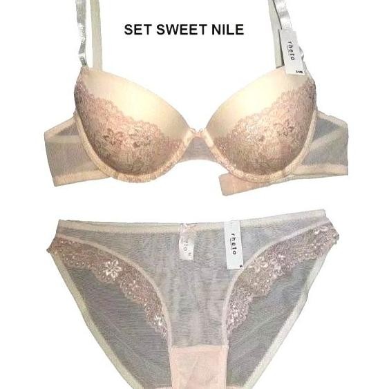 BRA SET RHETO RENDA LACE (VICTORIA SECRETS TRIUMPH LULUDI UNIQLO ZARA