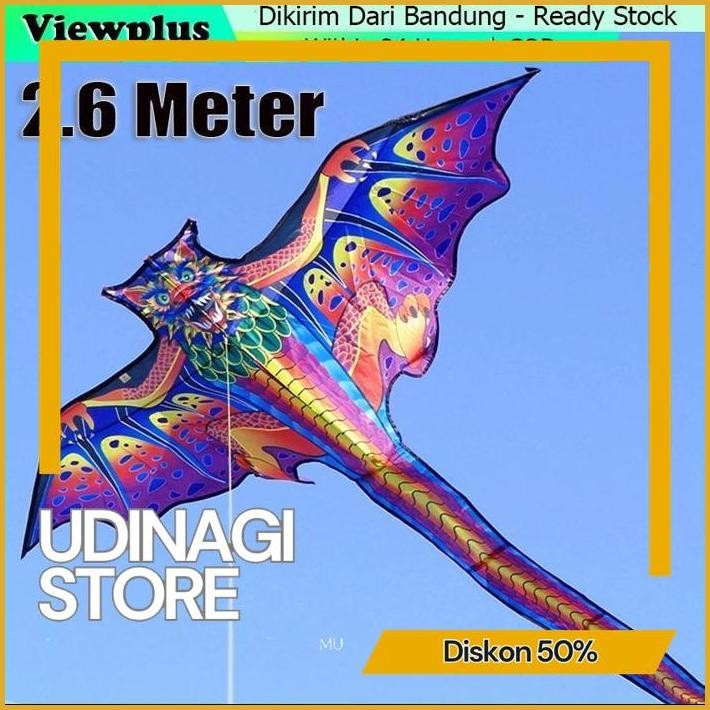Special Sale 260cm Layang Layang Naga Besar 3D Layang-Layang Naga Jumbo Kartun Untuk Olahraga Anak D