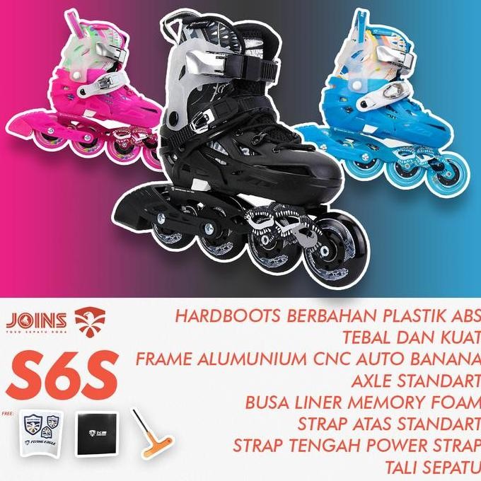 Sepatu Roda Inline Skate Junior Flying Eagle S6S Black