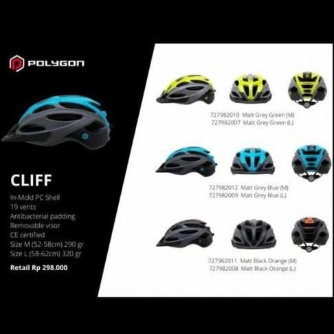 Promo Helmet Polygon cliff helmet sepeda COD