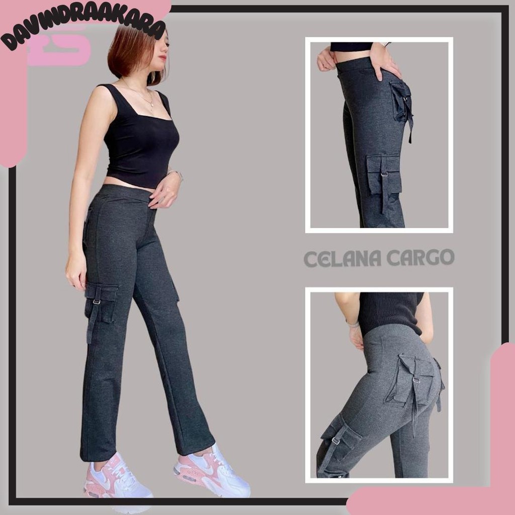 GradeOri AFS SPORTWEAR Celana Senam Kargo Terlaris /Celana Panjang Cargo Olahraga Wanita/Celana Aero