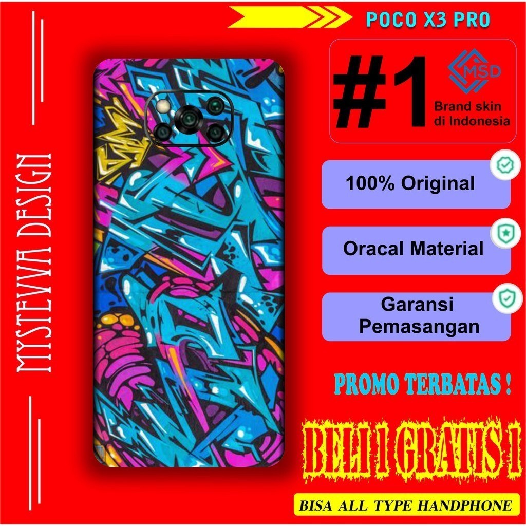 Premium Cut FullBody Poco X3 Pro Garskin/Stiker Decal Maxdecal COD Terlaris