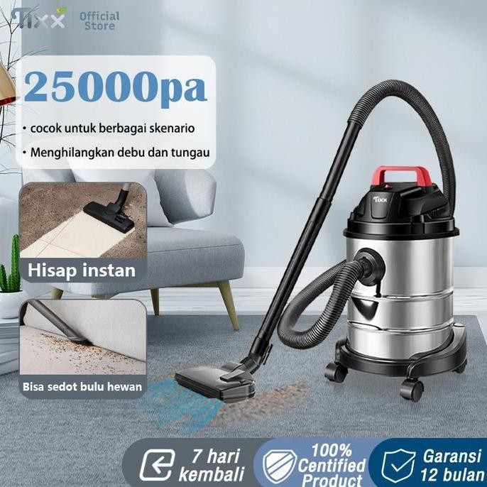TERBARU - Tixx Vacuum Cleaner Stainless 35L 3in1 dengan Filter Debu Mikro dan Karbon Tixx Vacuum Cle
