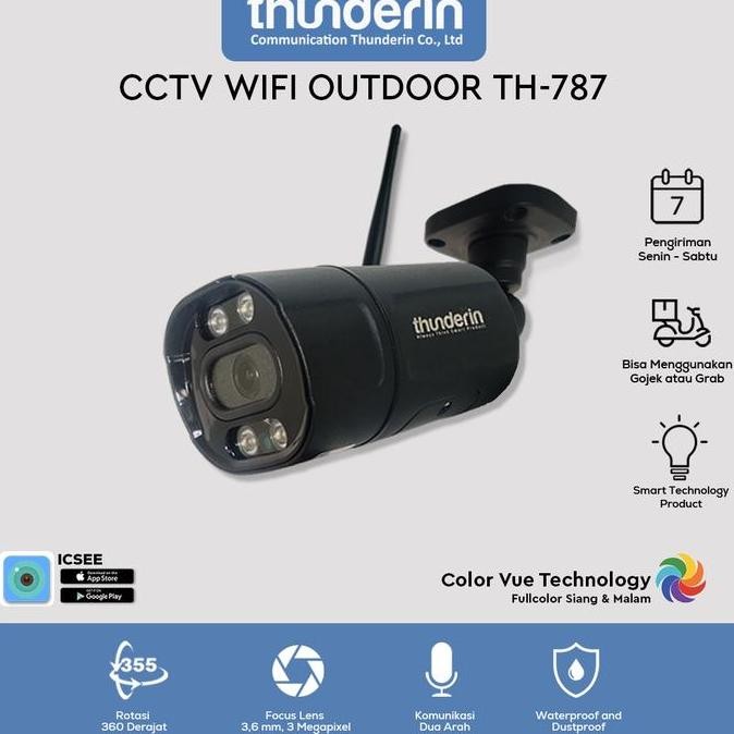 CAMERA CCTV WIFI OUTDOOR THUNDERIN TH-787-ICSEE