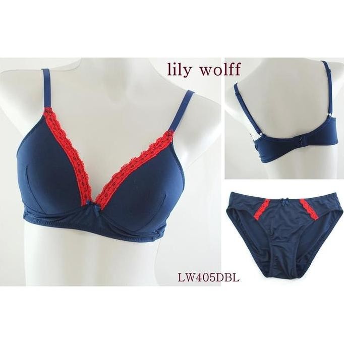 BRA SET LILY WOLF TIDAK PAKAI KAWAT WIRELESS SEXY BH (SORELLA TRIUMPH
