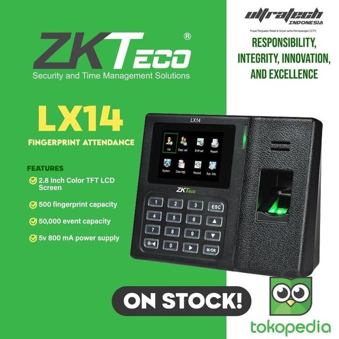 TERLARIS - ZKTECO LX14 Mesin Absensi Fingerprint Tanpa PC MURAH SSR