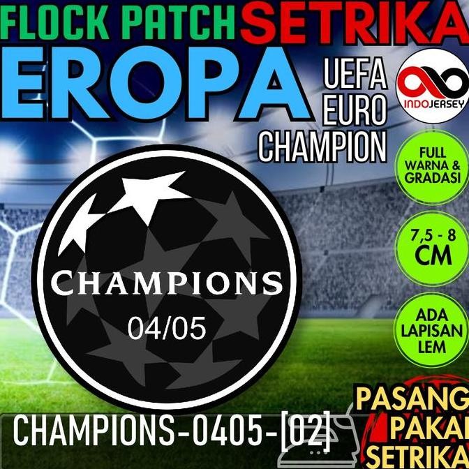 Kualitas terbaik] Patch Badge Flock Semi Woven Setrika iron-on Jersey Sepak Bola EROPA EURO UEFA LEA