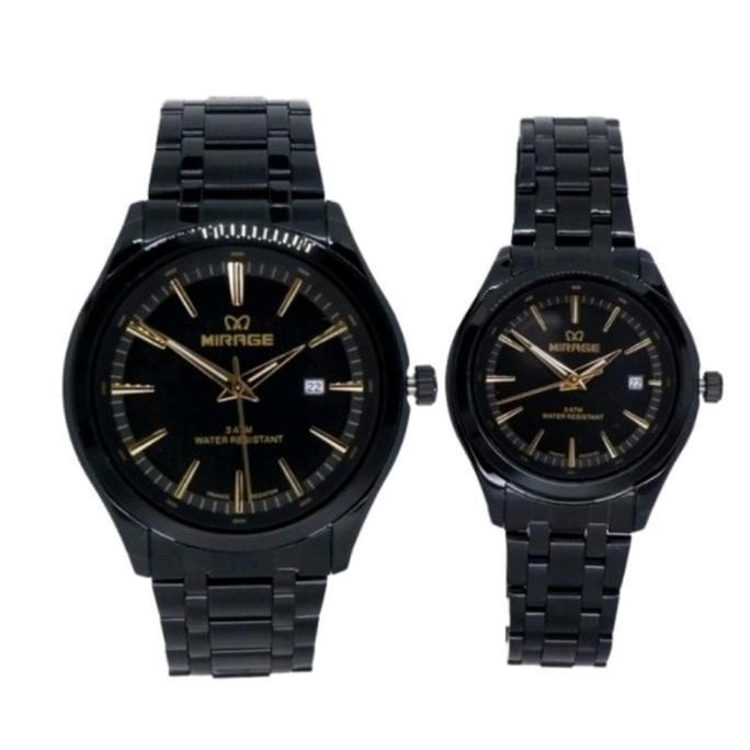 TERLARIS - JAM TANGAN COUPLE MIRAGE 8754 ORIGINAL GARANSI RESMI ANTI AIR WATER RESISTANCE AKSESORIS 