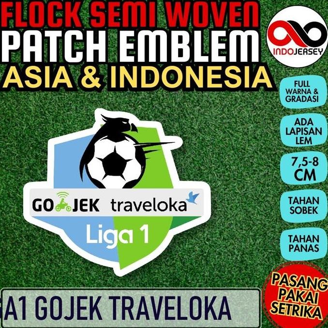 ~~~] Patch Badge Emblem Flock Semi Woven Setrika iron-on Jersey Liga Sepak Bola INDONESIA SUPER LEAG