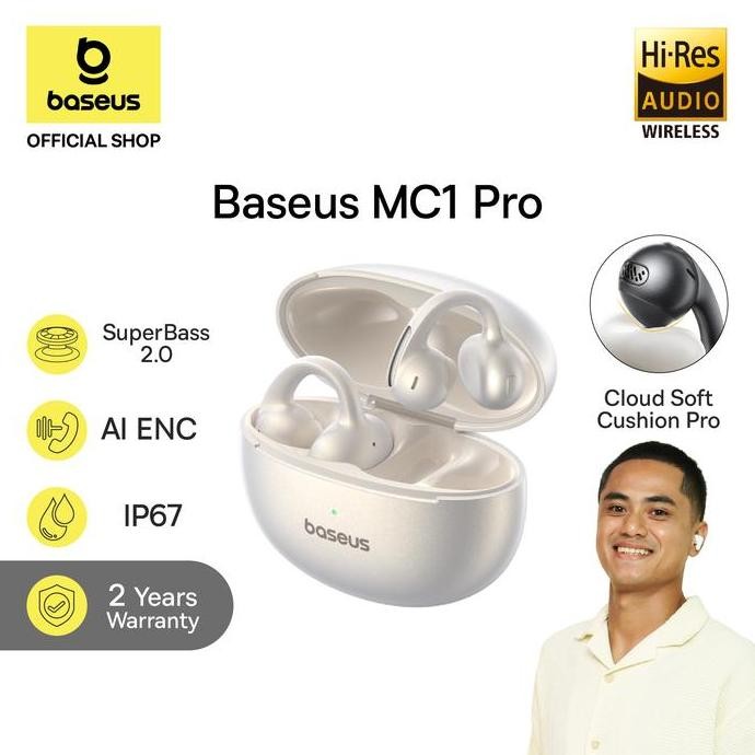 Baseus Bowie MC1 Pro Open Ear TWS Hi-Res LDAC Earbuds Sport Work Headset Anting Bluetooth OWS Super 