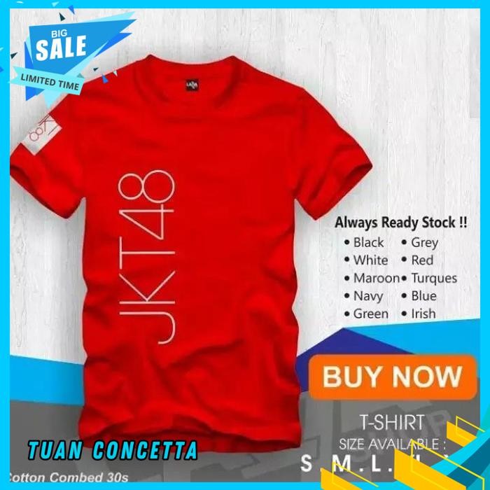 KAOS TSHIRT BAJU OBRAL MURAH COMBED 30 DISTRO JKT48 JAKARTA JKT 48 POLOS CUSTOM INDONESIA PRIA WANIT