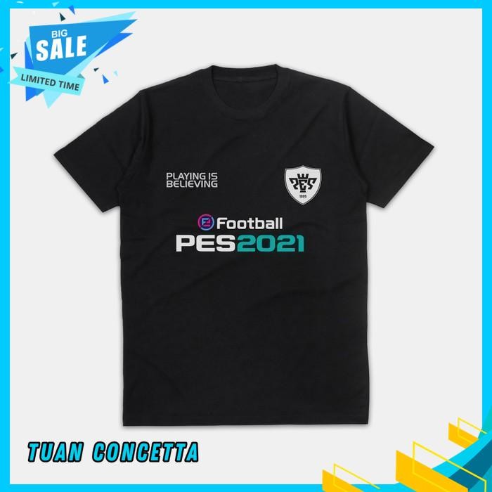 KAOS TSHIRT BAJU COMBED 30S DISTRO PES2021 GAME PES 2021 POLOS CUSTOM INDONESIA PRIA WANITA FOOTBALL