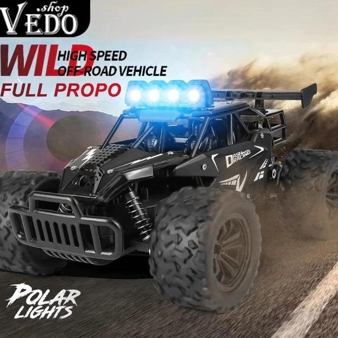 TERMURAH - Mobil Remote Control Offroad Full Propo RC Mobil Ban Besar dengan Lampu LED Bahan Alloy F