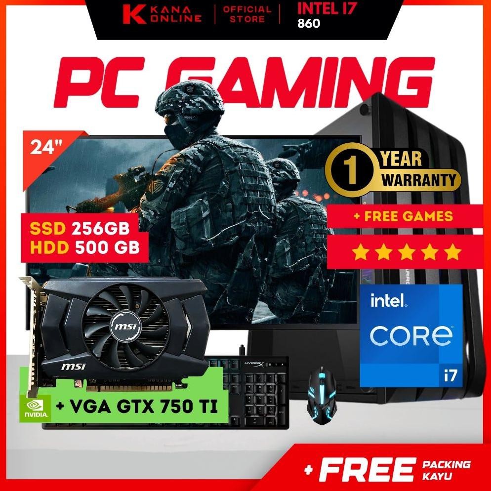 NEW PC GAMING EDITING INTEL CORE I7 FULLSET / RAM 16GB / VGA / SSD 256GB / HDD 500GB / MONITOR LED /