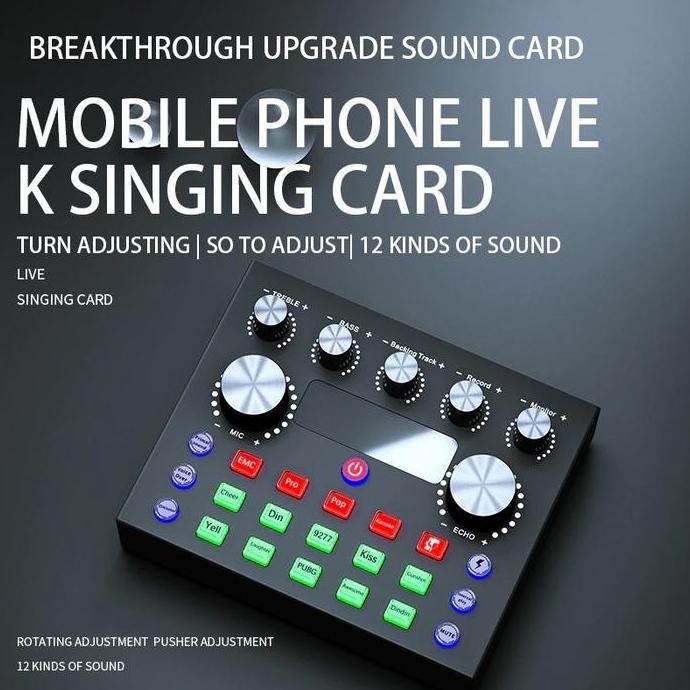 Taffware V8S V8 Bluetooth Audio Usb External Soundcard Live Original