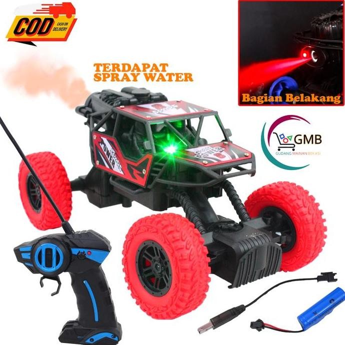 TERMURAH - MAINAN ANAK LAKI LAKI RC SPRAY KELUAR ASAP PR-17732 MAINAN MOBIL REMOTE OFFROAD NITRO SPR