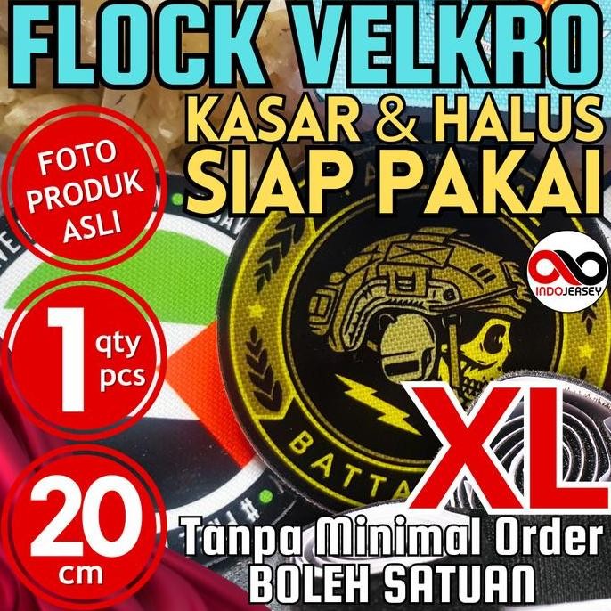 >>>>>] Custom Flock Velcro Jumbo XL Patch Badge Emblem Semi Woven Logo Velkro TACTICAL TAKTIKAL ukur