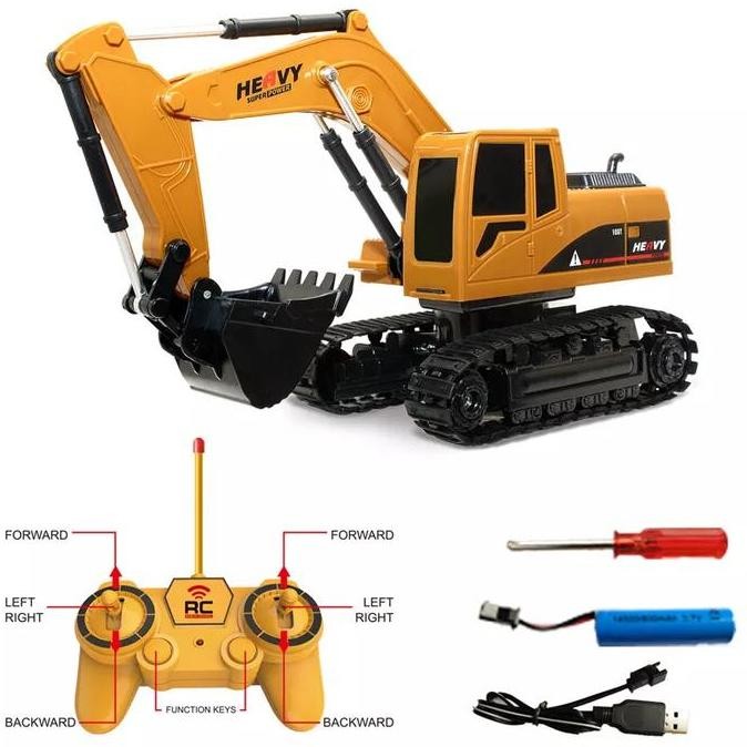 TERBARU - Mobil Beko Excavator Remote Control | Rc Truck Car Construction exkavator kobelco Baterai 