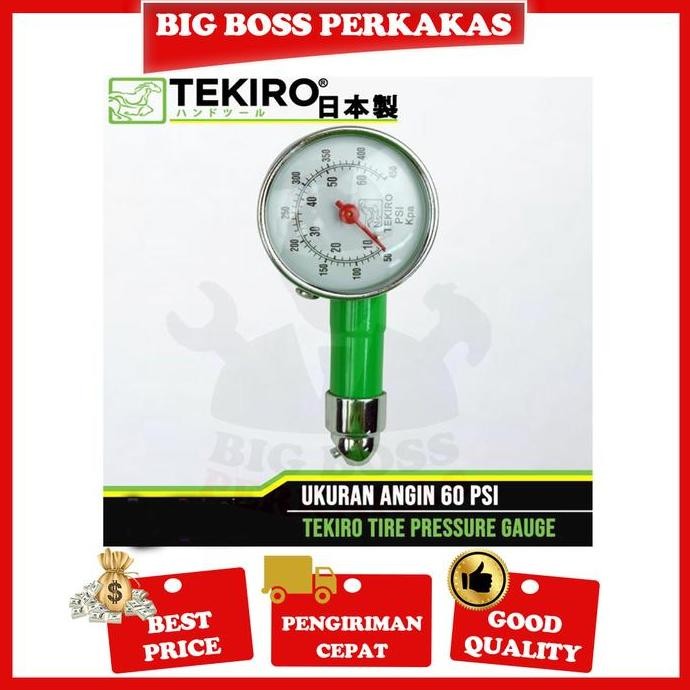 TEKIRO pengukur tekanan angin ban 60 psi / tire pressure gauge dial